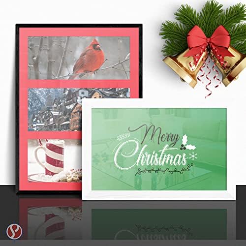 נייר מלאי כרטיסים בצבע חג המולד לחג, אדום וירוק 8.5 x 11 קרטון לכרטיסי ברכה, אמנות ומלאכה, הזמנות | כיסוי 65lb, תואם